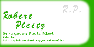 robert pleitz business card